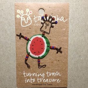 Dancing Girl Round Melon Pin